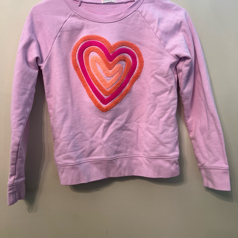 JCrew Pink Heart Kids Sweatshirt